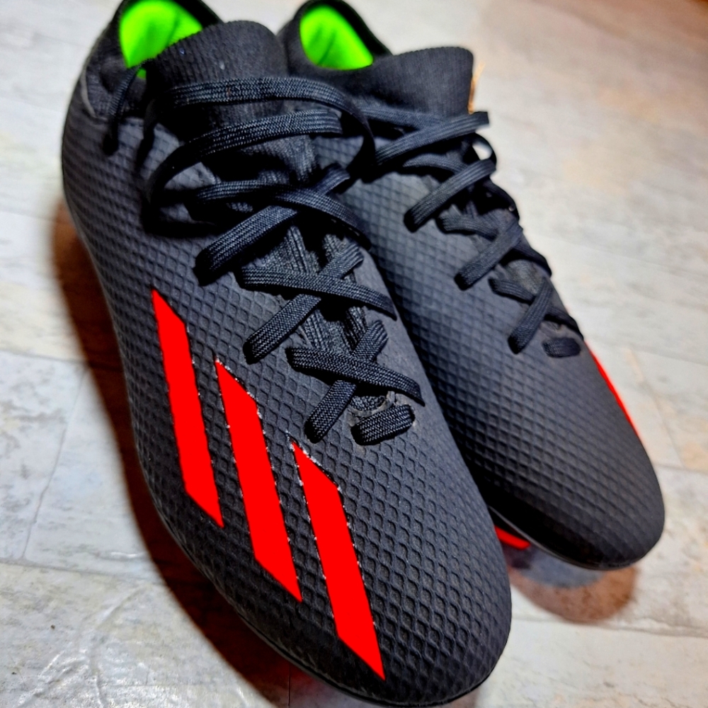 ADIDAS KIDS X SPEEDPORTAL.3 FG BLACK/SOLAR RED - Size 5